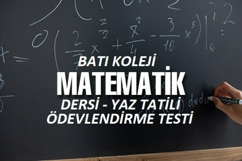 10.Sınıf Yaz Tatili Matematik Ödevi-1.Hafta